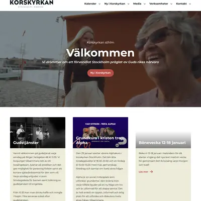 Gudstjänst i Korskyrkan Stockholm startsida 2026
