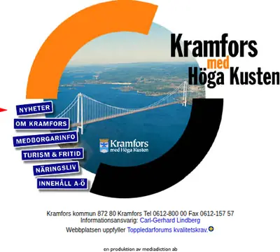 www.kramfors.se startsida 2000