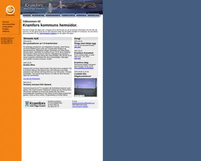 www.kramfors.se startsida 2001