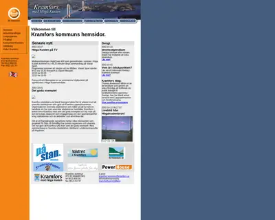 www.kramfors.se startsida 2003