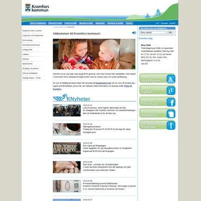www.kramfors.se startsida 2013