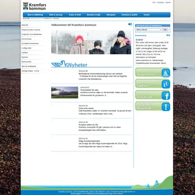 www.kramfors.se startsida 2014
