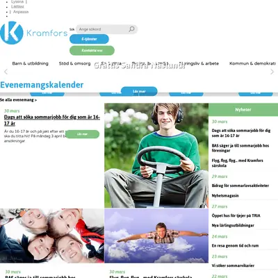 www.kramfors.se startsida 2017