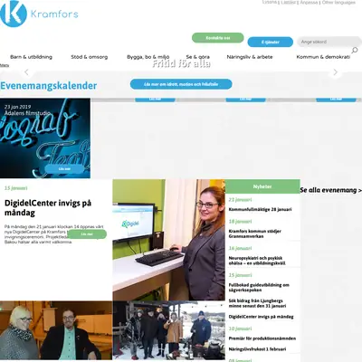 www.kramfors.se startsida 2019