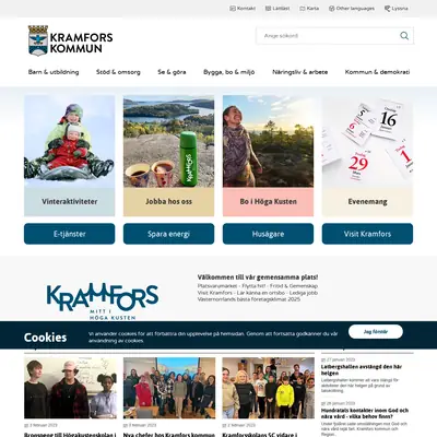 www.kramfors.se startsida 2023