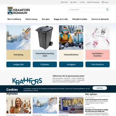 www.kramfors.se startsida 2024
