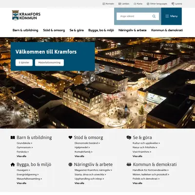 www.kramfors.se startsida 2025