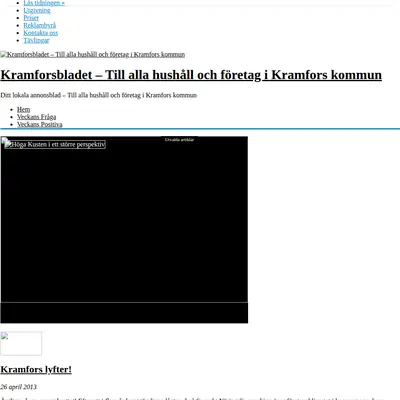 Kramforsbladet startsida 2013