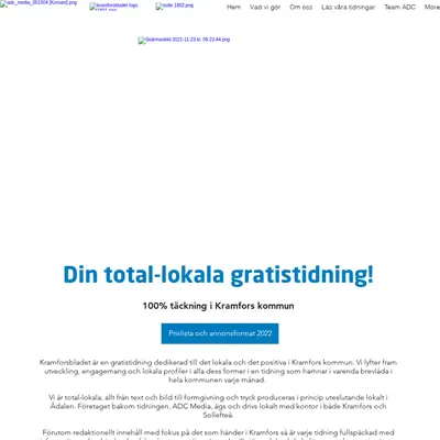 Kramforsbladet startsida 2021