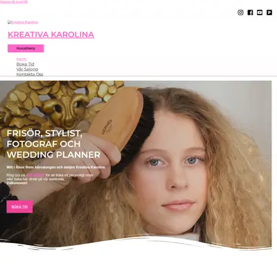 kreativakarolina.se startsida 2022
