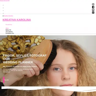 kreativakarolina.se startsida 2023