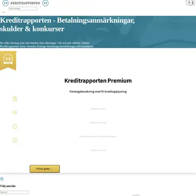 Kreditrapporten startsida 2020