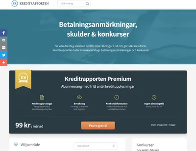 Kreditrapporten startsida 2022