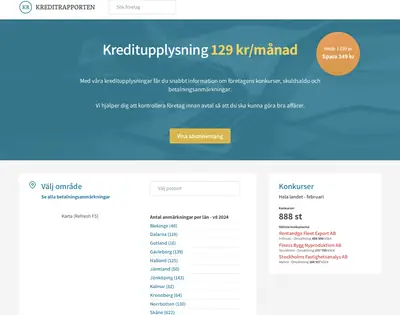 Kreditrapporten startsida 2024