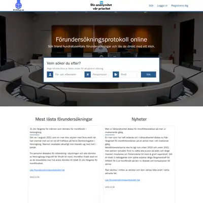 www.krimfup.se startsida 2022