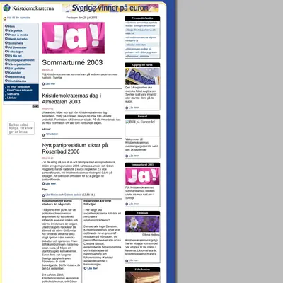 Kristdemokraterna i Nybro startsida 2003