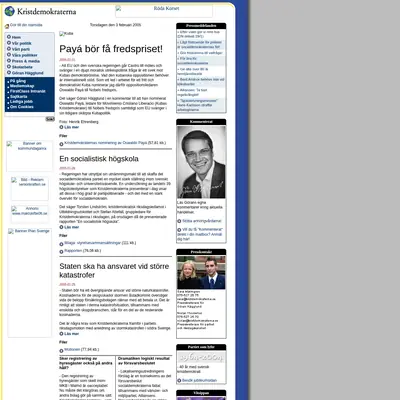 Kristdemokraterna i Nybro startsida 2005
