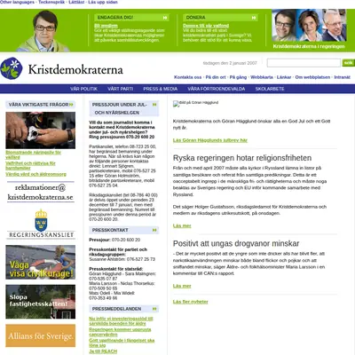 Kristdemokraterna i Nybro startsida 2007