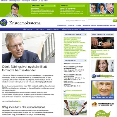 Kristdemokraterna i Nybro startsida 2009