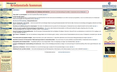 Hej Kristianstad startsida 2000