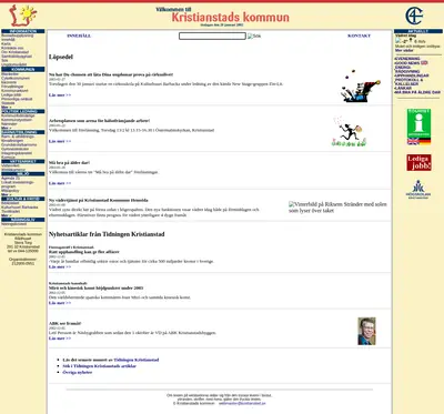 Hej Kristianstad startsida 2003