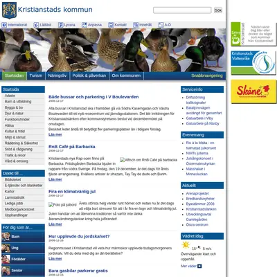 Hej Kristianstad startsida 2008