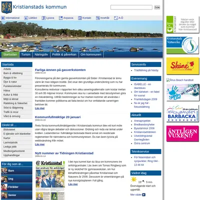 Hej Kristianstad startsida 2009