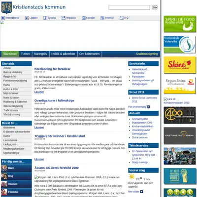 Hej Kristianstad startsida 2010