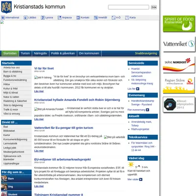 Hej Kristianstad startsida 2012