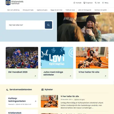 Hej Kristianstad startsida 2026