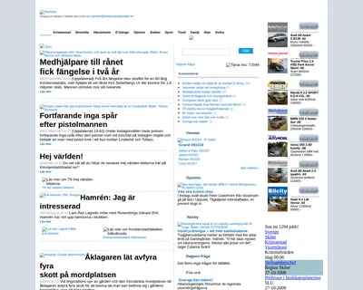 Kristianstadsbladet e-post startsida 2005