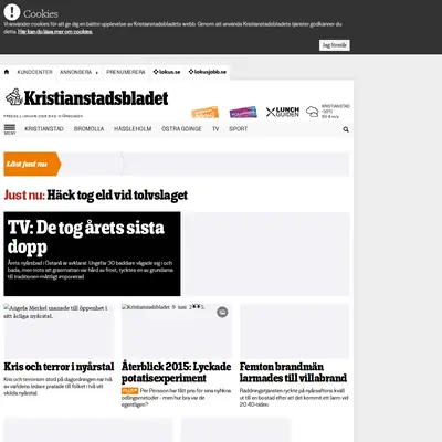 Kristianstadsbladet e-post startsida 2016