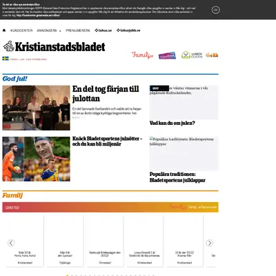 Kristianstadsbladet e-post startsida 2019