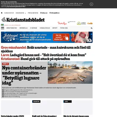 Kristianstadsbladet e-post startsida 2020