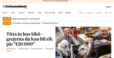 Kristianstadsbladet e-post startsida 2025