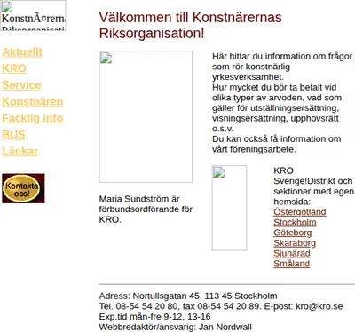 kro.se startsida 2001