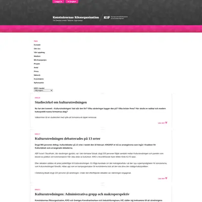 kro.se startsida 2009