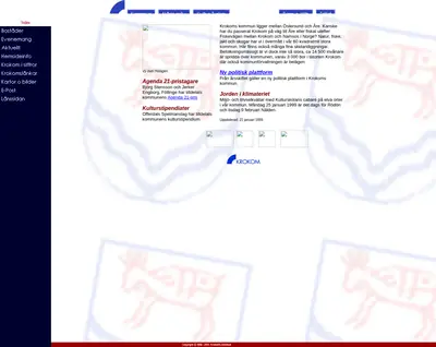 Vårt Krokom startsida 1999