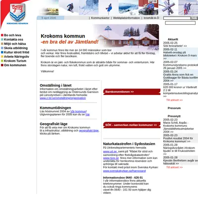 Vårt Krokom startsida 2006
