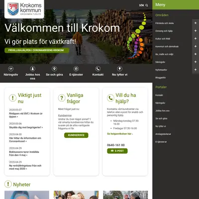 Vårt Krokom startsida 2020