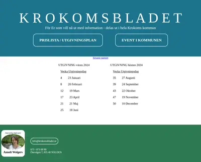 Krokomsbladet startsida 2023