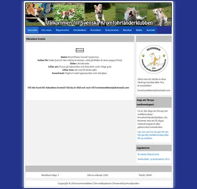 www.kromfohrlanderklubben.se startsida 2016