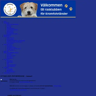 www.kromfohrlanderklubben.se startsida 2023