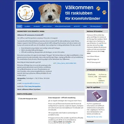 www.kromfohrlanderklubben.se startsida 2024
