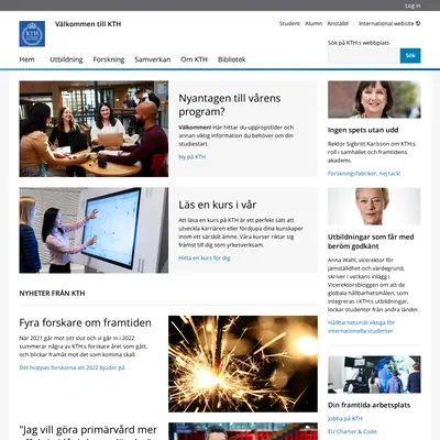 KTH & Co startsida 2022