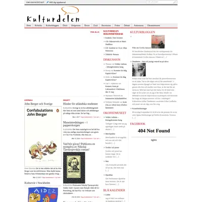 Kulturdelen, kulturdelen.com startsida 2017