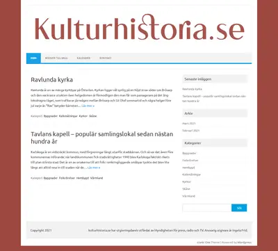 kulturhistoria.se startsida 2021
