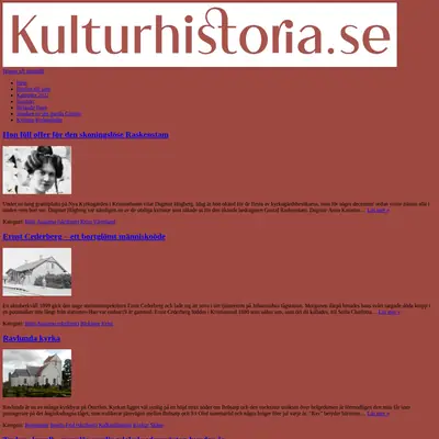 kulturhistoria.se startsida 2023