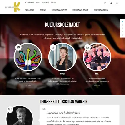 Kulturskolan magasin startsida 2022