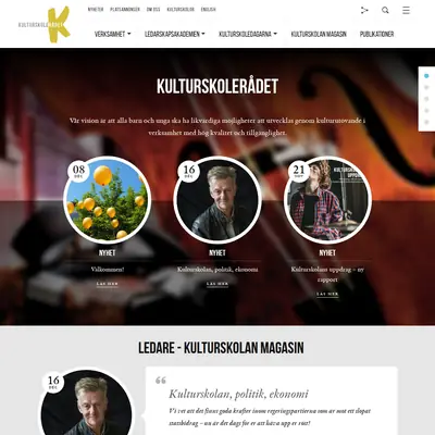 Kulturskolan magasin startsida 2023